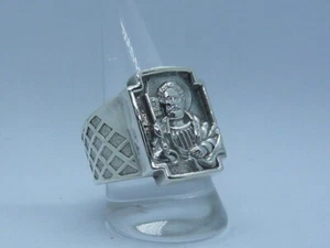 S. PETER FISHERMAN 925 STERLING SILVER PISCATORIUS POPE LEON XIV RING - Picture 1 of 6