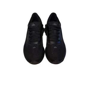 Sneakers da corsa stringate nuove senza etichette ALO Yoga Runner nere/nere uomo 8 donna 9,5 - Foto 1 di 11