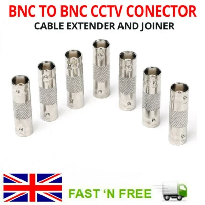 ADAPTADOR DE ACOPLADOR BNC MUJER A MUJER PARA TV CCTV CÁMARA CABLE CONECTOR DE UNIÓN