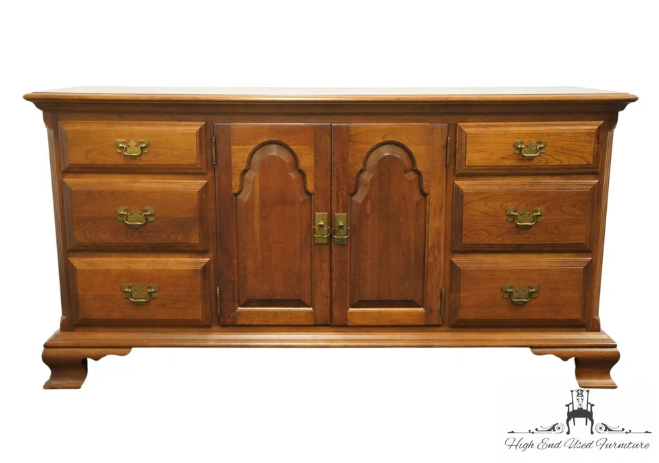 PENNSYLVANIA HOUSE Solid Cherry Traditional Style 66" Triple Door Dresser 11-... - Image 1 of 4