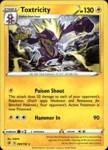 2x (SWSH02-069) Toxtricity Rare Pokemon Rebel Clash Card # 69 - Picture 1 of 1