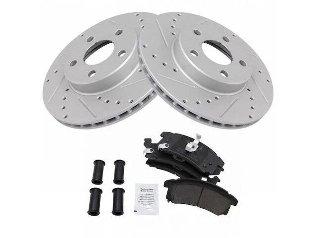 Front TRQ Brake Pad and Rotor Kit fits Oldsmobile Achieva 1996-1998 55JQFP - Image 1 of 1