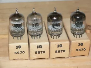 4 NIB GE 5670 Tubes (USA ) 1952 D-Getter - Picture 1 of 3