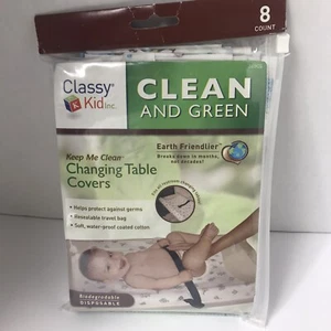 Classy Kid Inc. Clean And Green Changing Table Covers 8 Count - Picture 1 of 4