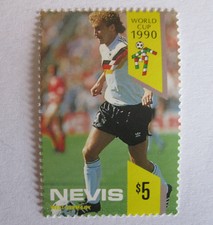 NEVIS, WORLD CUP 1990 - WEST GERMANY - $5 - FRANCOBOLLO NUOVO