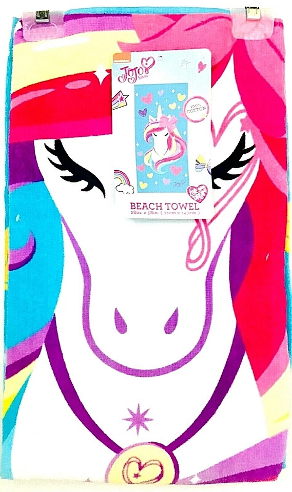 Jay Franco & Sons Nickelodeon JoJo Siwa 28" X 58" Unicorn Cotton Beach Towel  - Image 1 of 1
