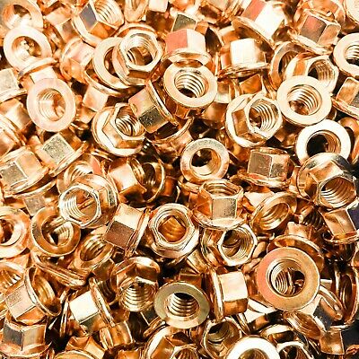 Set Of 20 Copper M8 K Nuts For Kart Wheels 10mm Spanner Size • 8.02€