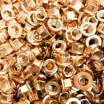 Set Of 50 Copper M8 K Nuts For Kart Wheels 10mm Spanner Size • 16.26€