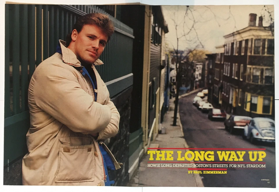 Howie Long Raiders NFL 1985 Magazine Photo Two Pages 16x11 Inches Wall Decor - Image 1 of 1