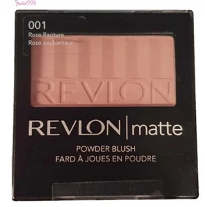 REVLON Matte Pressed Powder Compact Blush w Pop Up Mirror #001 ROSE RAPTURE - Picture 1 of 2