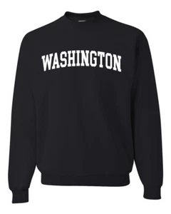 State of Washington College Style White Fashion Unisex Crewneck Sweatshirt - Picture 1 of 11