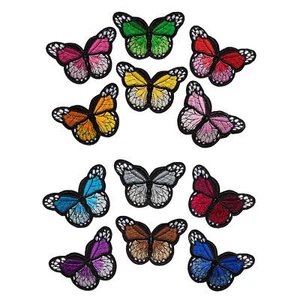 6 x Schmetterling Aufbügler, Applikation, 48x70mm, Farbmix Variantenwahl (1,41€/ - Bild 1 von 3