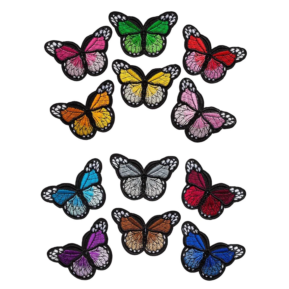6 x Schmetterling Aufbügler, Applikation, 48x70mm, Farbmix Variantenwahl (1,41€/ - Bild 1 von 1