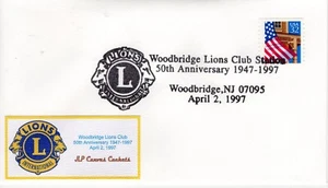 WOODBRIDGE LIONS CLUB STATION, 50TH ANNIVERSARY, WOODBRIDGE, NJ 1997 L4 - Picture 1 of 1