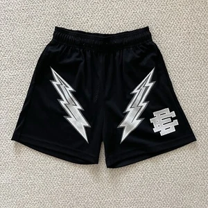 Eric Emanuel EE Cyber Monday Black Basic Lightning Bolt Shorts Size Medium - Picture 1 of 2
