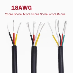 Cavo tondo flessibile elettrico 300V 18AWG 2/3/4/5/6/8 core cavo auto - Foto 1 di 6