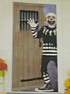 Nuevo póster de pared de Halloween de 30 X 72 pulgadas cubierta de puerta de plástico payaso espeluznante - Imagen 1 de 4