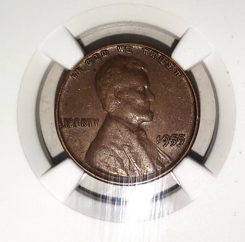 1955 Doubled Die Obverse Lincoln Wheat Cent 1c NGC XF 45 BN K84 Cover