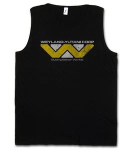 WEYLAND YUTANI CORP TANK TOP T-SHIRT Prometheus USCSS Nostromo Alien Corperation - Picture 1 of 2