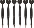 6X Valentine'S Day Heart Shaped Ballpoint Pens Plastic Ballpoint Pen with Bla...
