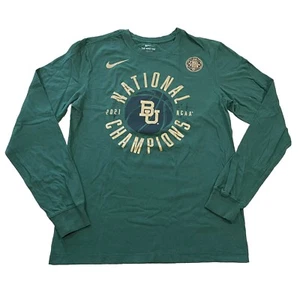 Nike Baylor Bears University T Shirt Mens Size S Long Sleeve Green - Picture 1 of 7
