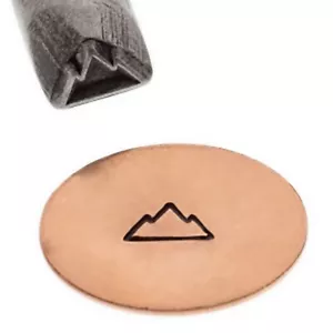 Timbro triangolare contorno montagna timbro modello per fare gioielli design strumento metallo - Foto 1 di 2