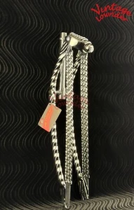 26" VINTAGE LOWRIDER BICYCLE CLASSIC TRIPLE SQUARE TWISTED SPRING FORK 1" CHROME - Picture 1 of 2