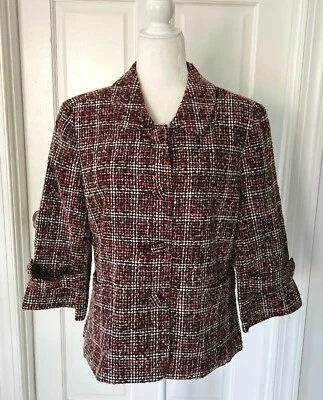 Josephine Brown, White, Pink Tweed Jacket 14 L - Image 1 of 4