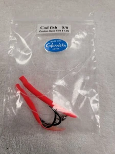 CUSTOM HAND TIED COD FISH RIG RED TUBE MADE WITH GAMAKATSU HOOKS - Picture 1 of 1