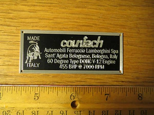 Lamborghini Countach Metal Display Plaque 1/12 1/18 Doyusha Kyosho Autoart 1/24 - Bild 1 von 3