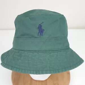 POLO Ralph Lauren Loft Fischerhut L/XL grün Sommer Sonne Festival blau Pony - Bild 1 von 11
