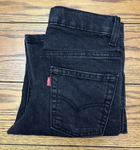 Levis Jeans Boys 10 Reg Black 511 Slim Straight Medium Wash Denim 25x25 - Picture 1 of 5