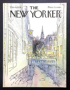 New Yorker Magazine 6 de diciembre 1976 Christmas Shopping Small Town EE. UU. - Imagen 1 de 1