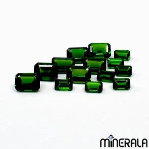 NATUR GRÜN CHROMDIOPSID EDELSTEIN ACHTECK FACETTIERT 3x5mm 5x7mm WP027EA - Bild 1 von 4