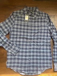 Under Armour Herren Tradesman Flex Flanellhemd mittelblau kariert tailliert Druckknöpfe - Bild 1 von 4