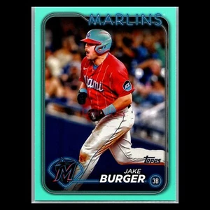 Jake Burger Aqua Fanatics 2024 Topps Serie 1 Miami Marlins #125 - Imagen 1 de 2