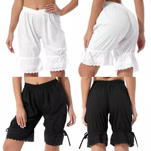 Damen Weich Unterhose mit Rüschen Spitzen Sicherheits Shorts Leggings Kurz Hosen - Bild 1 von 21