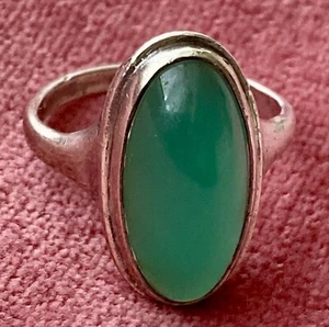 Vintage Solid Silver Cornish Agate Ring. Cornish Craftsman Made. 4.6g Size P - Picture 1 of 7