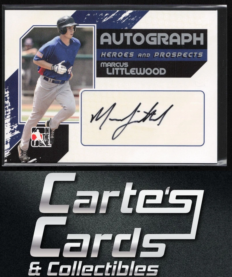 Marcus Littlewood 2011 In The Game Heroes & Prospects Auto Silver #A-ML Mariners - Image 1 of 2