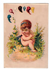 Wolf's Clothing Broad & Bank St Price List Naked Baby Paint Fly Vict Card c1880s