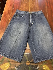 South Pole Jeans Shorts Herren 29 blau Jorts Baggy Loose Denim Streetwear Hip Hop - Bild 1 von 8