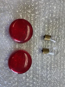 Harley Davidson OEM 3 1/4"RED Turn Signal Lens Kit with Bulbs - Picture 1 of 2