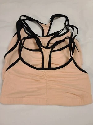 LOT OF 3 Fruit Of The Loom Pinkish Salmon Colored Pullover Sports Bras; Size 36 - Image 1 of 4