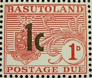 BASUTOLAND 1961 SG D5 1c. ON 1d. CARMINE POSTAGE DUE - MNH - Picture 1 of 1
