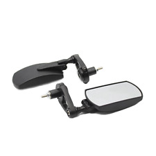 Motorcycle 7/8'' 22mm Bar End Rear view Mirror Cafe Racer custom projector Black