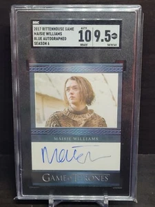 Maisie Williams Autograph card Blue - Game of Thrones Rittenhouse Arya Stark - Picture 1 of 2