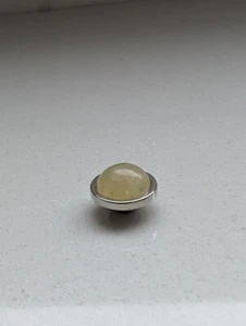 Melano Vivid Aufsatz Edelstein gelber Calcit silber 10 mm - Bild 1 von 2