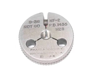 Misuratore ad anello filettato 8-36 NF-2 ~ non/solo andare - 0,164 - 36 TPI - Pratt & Whitney - Foto 1 di 1