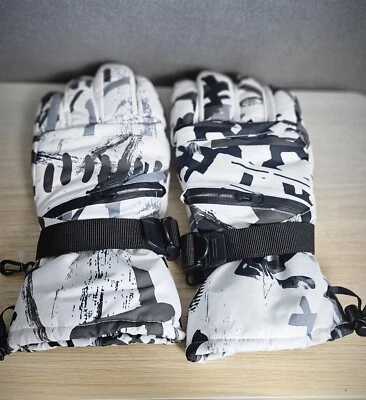 Лыжные перчатки ATERCEL водонепроницаемые, теплоизоляция размер средний красный и белый - Изображение 1 из 4