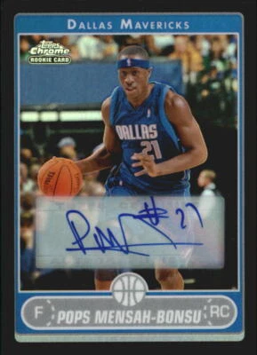 2006-07 Topps Chrome Autographs Refractors Black #173 Pops Mensah-Bonsu F Auto - Image 1 of 2